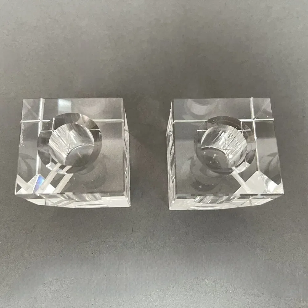 Oleg Cassini Salt and‎ Pepper Shakers Glass without stoppers